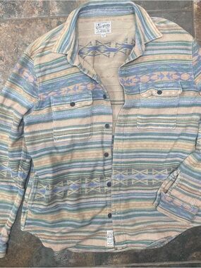 Lucky Brand Southwestern Aztec Button Down